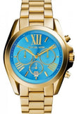 Michael Kors Bradshaw Chronograph Blue Dial Gold Steel Strap Watch For Women - MK5975 Buy Now By Michael Kors