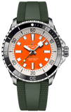 Breitling Superocean Automatic 42mm Kelly Slater Limited Edition Orange Dial Green Rubber Strap Watch for Men - A173751A101S1 Buy Now By Breitling