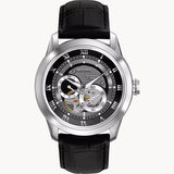 Bulova BVA Classic Automatic Silver Dial Black Leather Strap Watch for Men - 96A135 Buy Now By Bulova