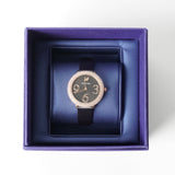 Swarovski Crystal Frost Black Dial Black Leather Strap Watch for Women - 5484058 Buy Now By Swarovski