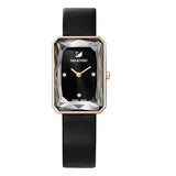 Swarovski Uptown Black Dial Black Leather Strap Watch for Women - 5547710 Buy Now By Swarovski