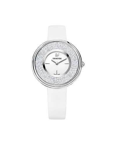 Swarovski Crystalline Pure White Dial White Leather Strap Watch for Women - 5275046 Buy Now By Swarovski