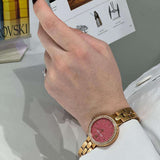 Swarovski Daytime Quartz Coral Dial Rose Gold Steel Strap Watch for Women - 5182250 Buy Now By Swarovski