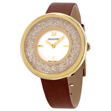 Swarovski Crystalline Pure White Dial Brown Leather Strap Watch for Women - 5275040 Buy Now By Swarovski
