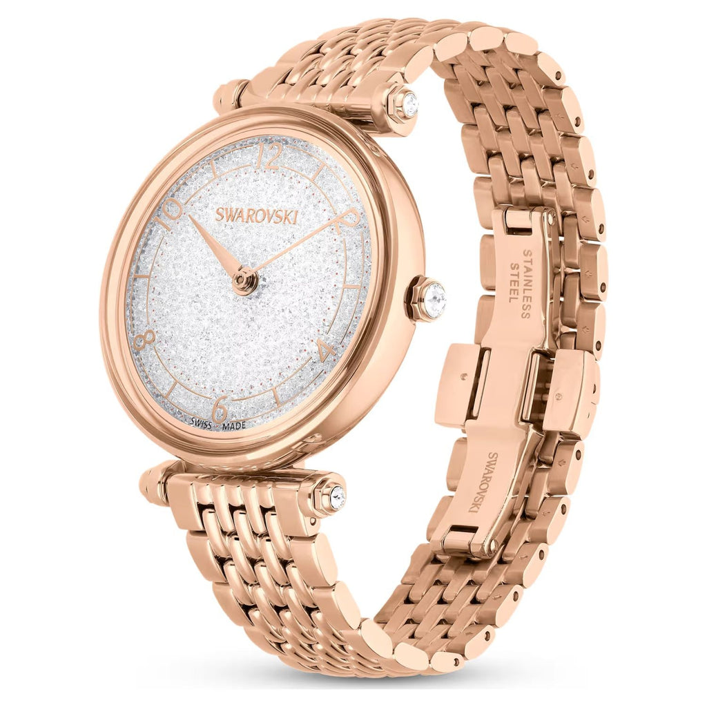Swarovski Crystalline Wonder Silver Dial Rose Gold Steel Strap Watch for Women - 5656911 Buy Now By Swarovski
