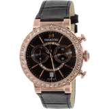 Swarovski Citra Sphere Chronograph Black Dial Black Leather Strap Watch for Women - 5055209 Buy Now By Swarovski