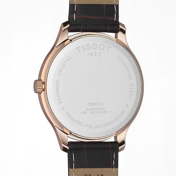 Tissot T Classic Tradition Silver Dial Brown Leather Strap Watch For Men - T063.610.36.038.00 Buy Now By Tissot