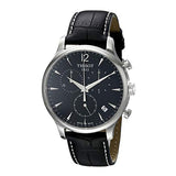 Tissot Tradition Chronograph Black Dial Black Leather Strap Watch For Men - T0636171605700 Buy Now By Tissot