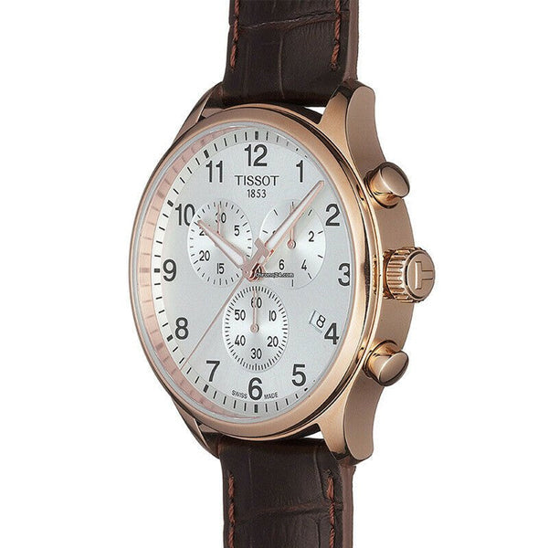 Tissot Chrono XL Classic Silver Dial Brown Leather Strap Watch For Men - T116.617.36.037.00 Buy Now By Tissot
