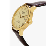 Tissot Le Locle Automatic Gold Dial Brown Leather Strap Watch For Men - T41.5.413.73 Buy Now By Tissot