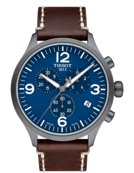 Tissot Chrono XL Blue Dial Brown Leather Strap Watch For Men - T116.617.36.047.00 Buy Now By Tissot