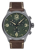 Tissot T Sport Chrono XL Green Dial Brown Leather Strap Watch For Men - T116.617.36.097.00 Buy Now By Tissot