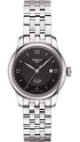 Tissot Le Locle Automatic Lady Black Dial Silver Steel Strap Watch For Women - T006.207.11.058.00