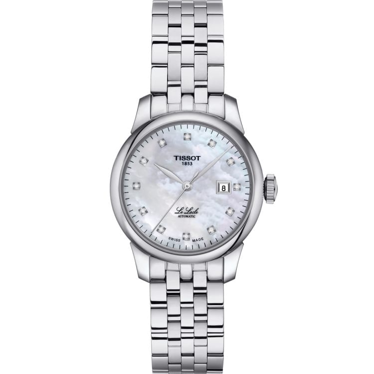 Tissot Le Locle Automatic Diamonds Mother of Pearl Dial Silver Steel Strap Watch For Women - T006.207.11.116.00 Buy Now By Tissot