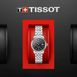 Tissot Le Locle Automatic Diamonds Mother of Pearl Black Dial Silver Steel Strap Watch For Women - T006.207.11.126.00 Buy Now By Tissot