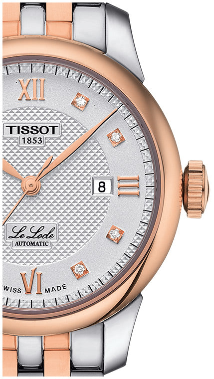 Tissot T Classic Le Locle Automatic Lady Silver Dial Two Tone Steel Strap Watch For Women - T006.207.22.036.00 Buy Now By Tissot