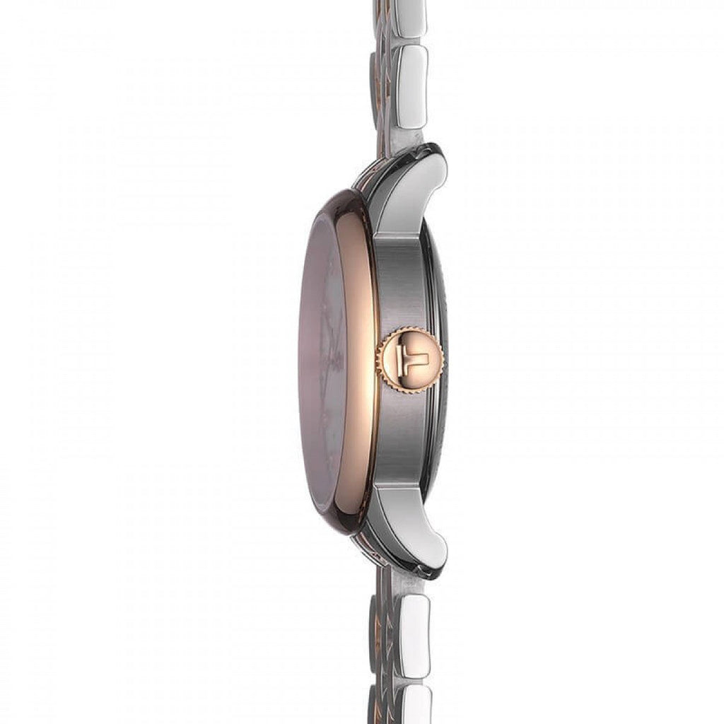 Tissot Le Locle Automatic Diamonds Mother of Pearl White Dial Two Tone Steel Strap Watch For Women - T006.207.22.116.00 Buy Now By Tissot