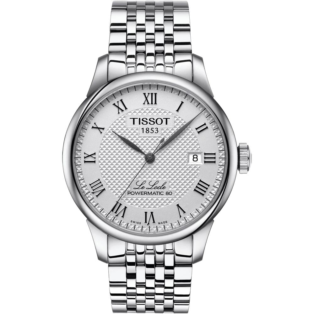 Tissot Le Locle Powermatic 80 Silver Dal Silver Steel Strap Watch For Men - T006.407.11.033.00 Buy Now By Tissot
