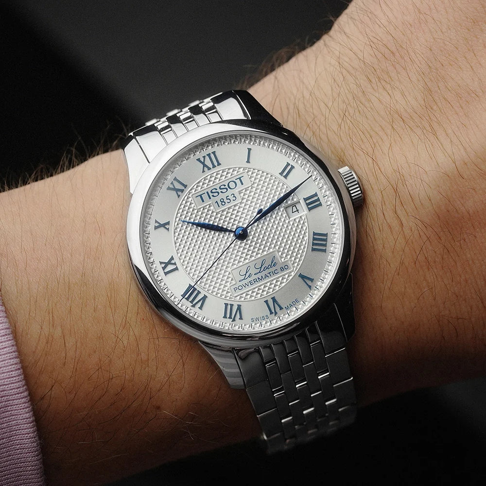 Tissot Le Locle Powermatic 80 Silver Dial Silver Steel Strap Watch for Men - T006.407.11.033.03
