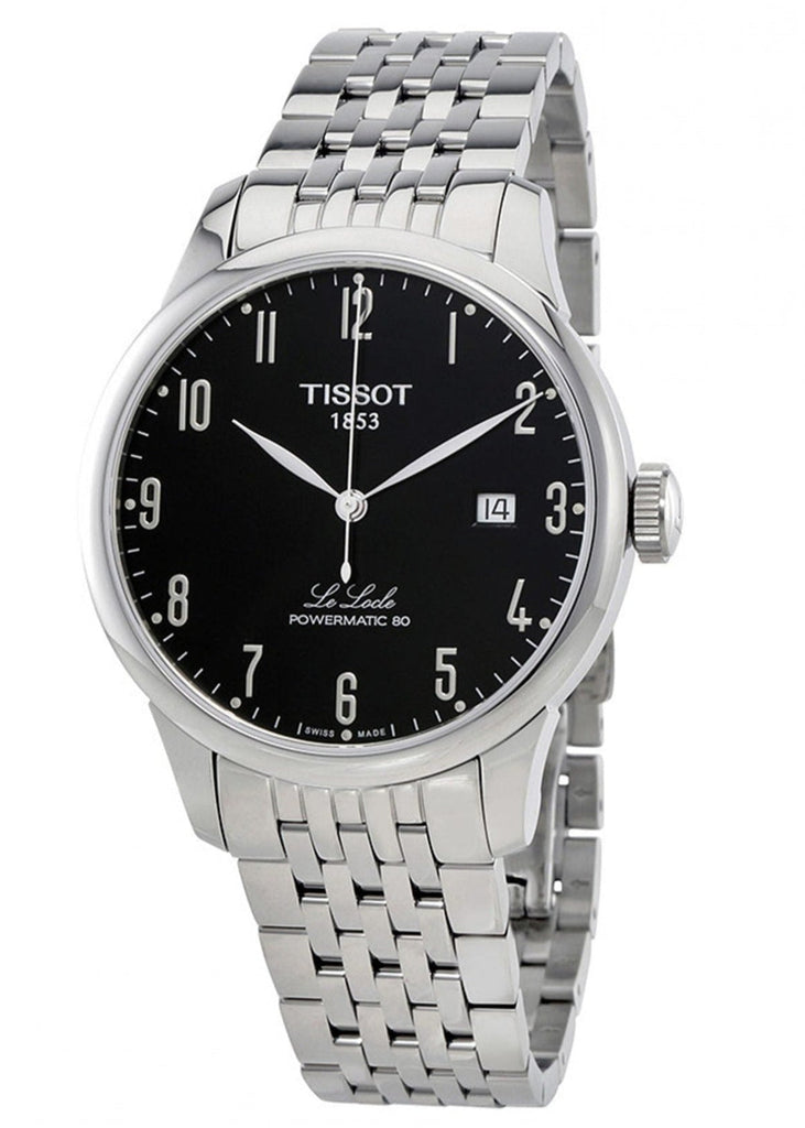 Tissot Le Locle Powermatic 80 Black Dial Silver Steel Strap Watch For Men - T006.407.11.052.00 Buy Now By Tissot