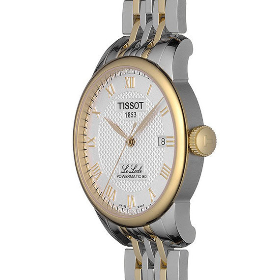 Tissot T Classic Le Locle Powermatic 80 Silver Dial Two Tone Steel Strap Watch For Men - T0064072203301 Buy Now By Tissot