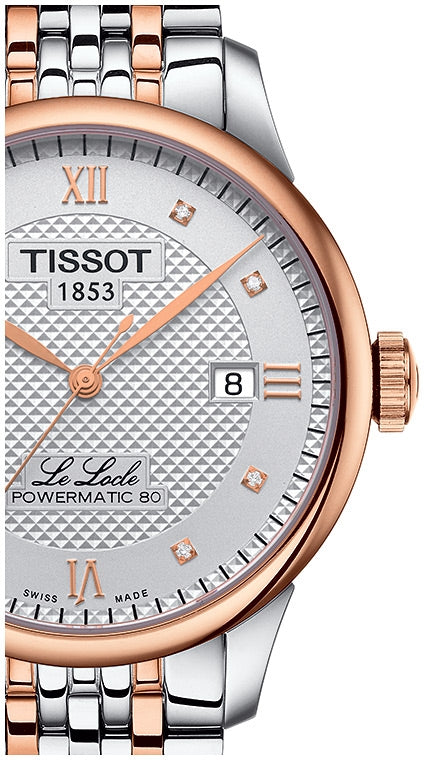 Tissot T Classic Le Locle Powermatic 80 Silver Dial Two Tone Steel Strap Watch For Men - T006.407.22.036.00 Buy Now By Tissot