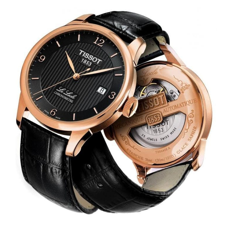 Tissot Le Locle Chronometer Black Dial Black Leather Strap Watch For Men - T006.408.36.057.00 Buy Now By Tissot