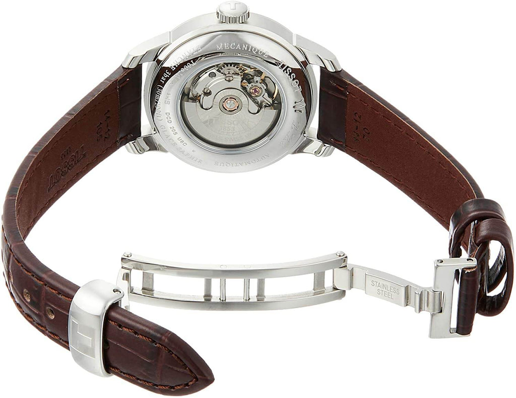 Tissot T Classic Le Locle Automatic Silver Dial Brown Leather Strap Watch For Women - T006.207.16.038.00 Buy Now By Tissot