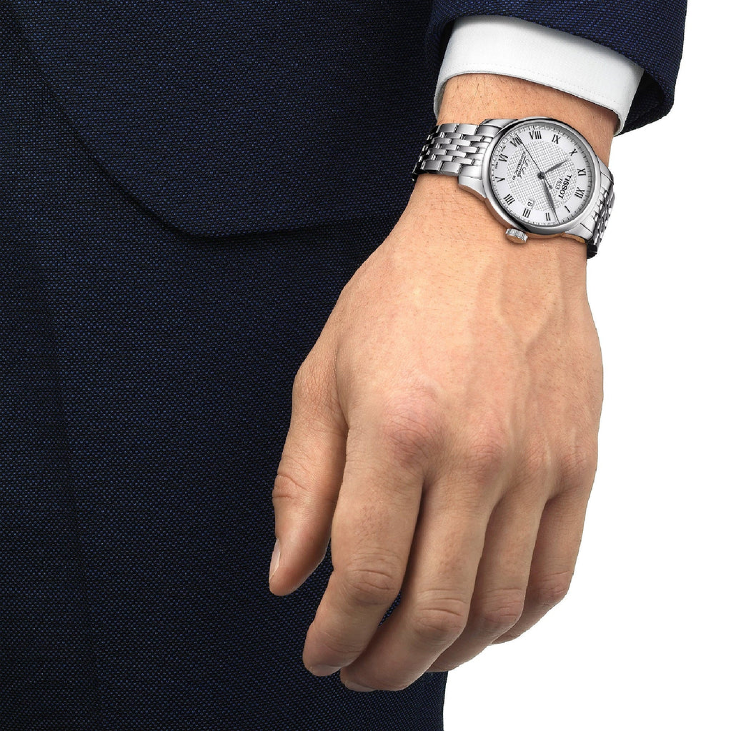 Tissot Le Locle Powermatic 80 Silver Dal Silver Steel Strap Watch For Men - T006.407.11.033.00 Buy Now By Tissot