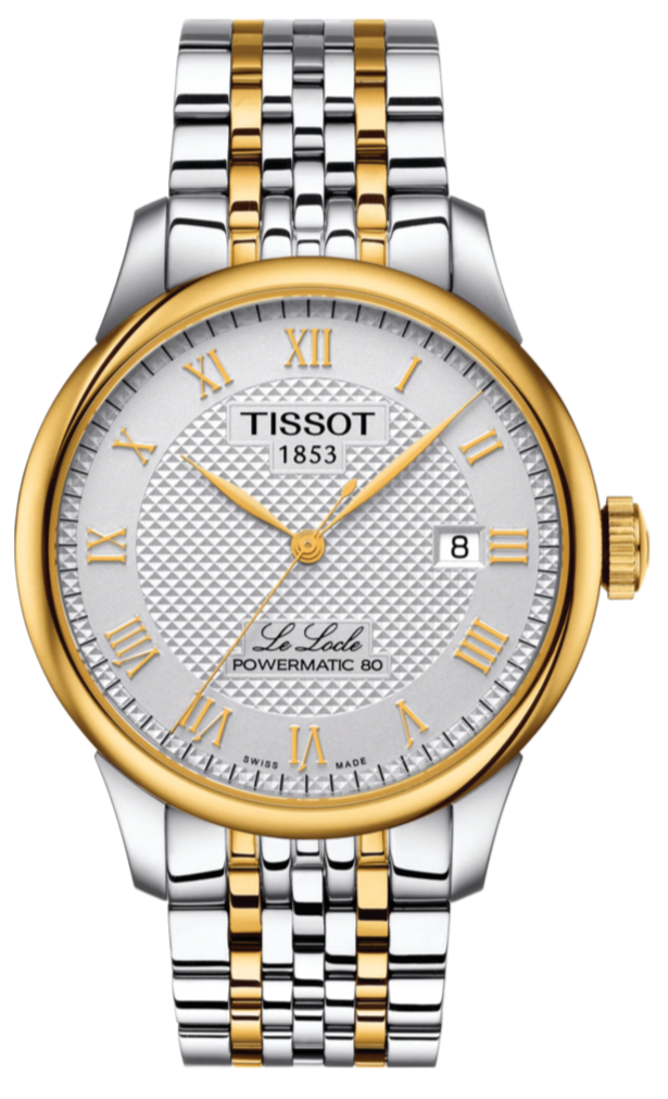 Tissot T Classic Le Locle Powermatic 80 Silver Dial Two Tone Steel Strap Watch For Men - T0064072203301 Buy Now By Tissot