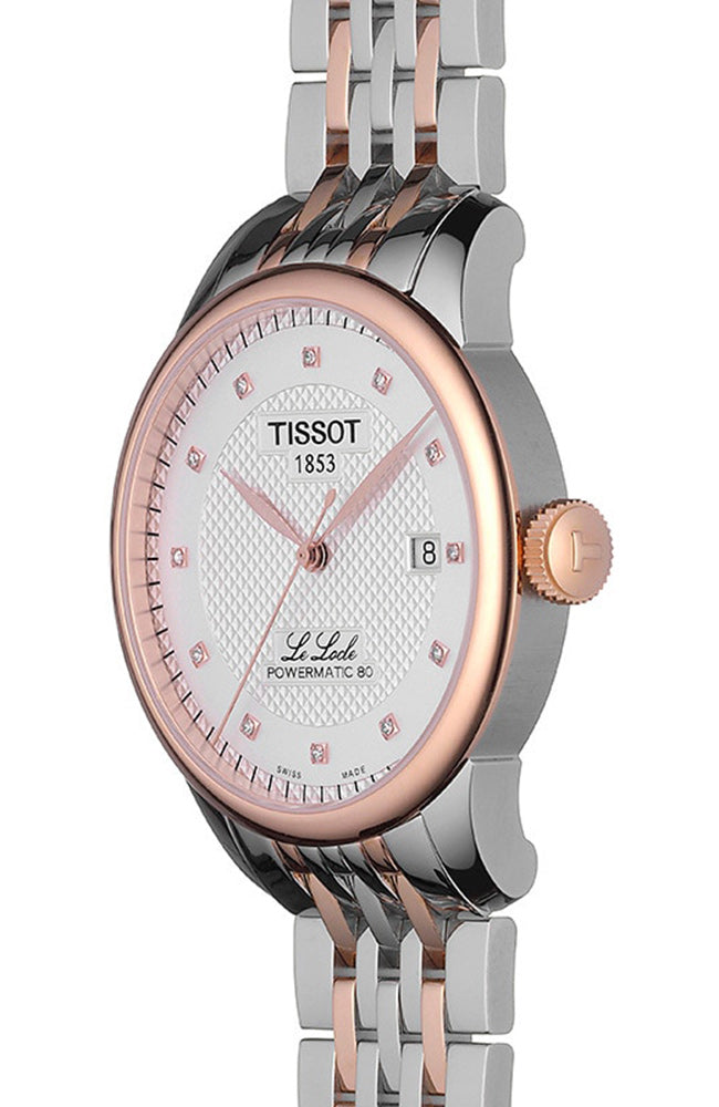 Tissot Le Locle Powermatic 80 Diamonds Silver Dial Two Tone Steel Strap Watch For Men - T006.407.22.036.01 Buy Now By Tissot