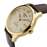Tissot Le Locle Automatic Gold Dial Brown Leather Strap Watch For Men - T41.5.413.73 Buy Now By Tissot