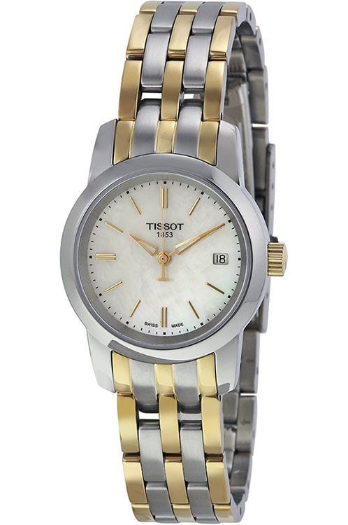 Tissot T Classic Dream Mother of Pearl Dial Two Tone Steel Strap Watch For Women - T033.210.22.111.00 Buy Now By Tissot