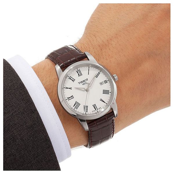 Tissot T Classic Dream White Dial Brown Leather Strap Watch for Men - T033.410.16.013.01 Buy Now By Tissot