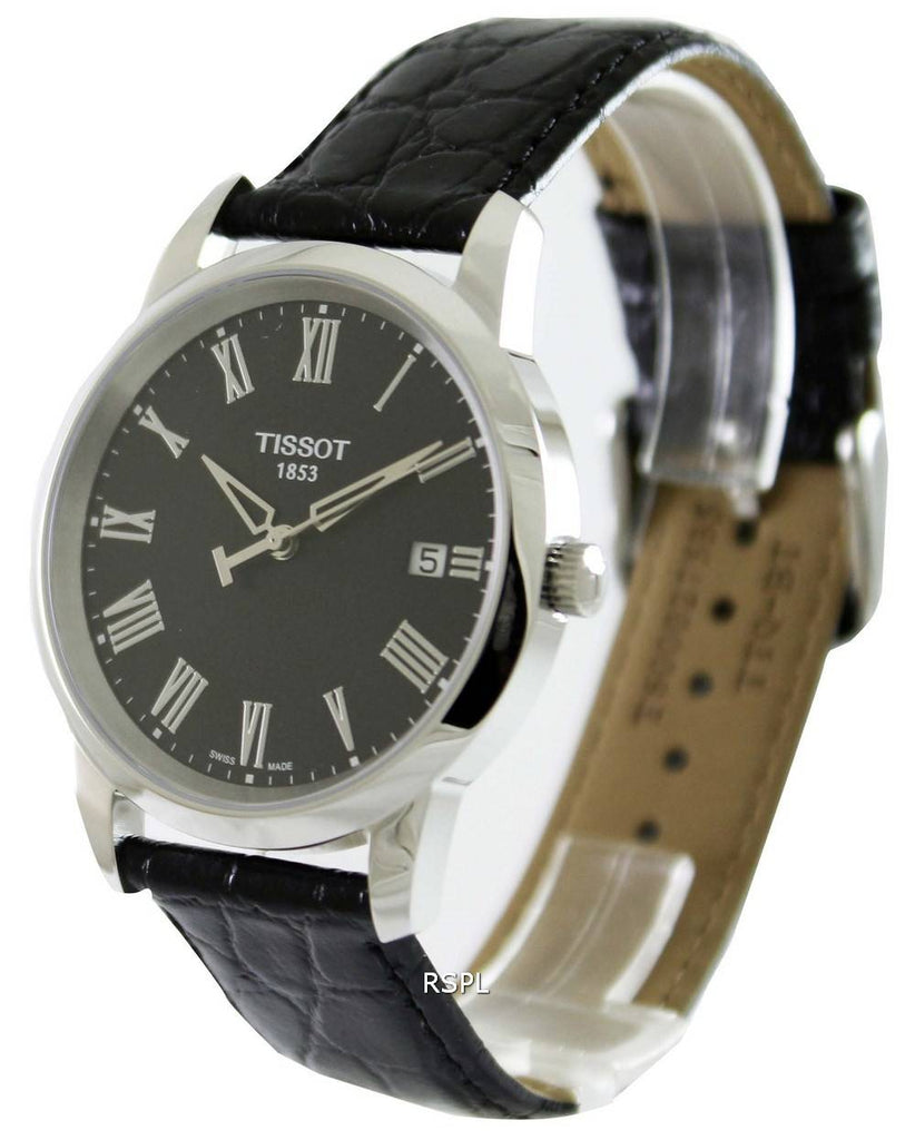 Tissot Classic Dream Black Dial Black Leather Strap Watch for Men - T033.410.16.053.01 Buy Now By Tissot