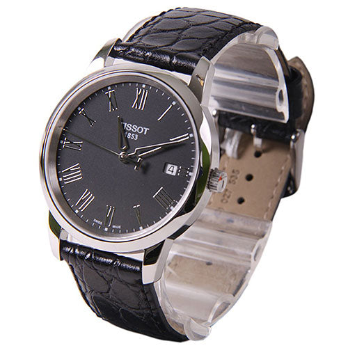 Tissot Classic Dream Black Dial Black Leather Strap Watch for Men - T033.410.16.053.01 Buy Now By Tissot