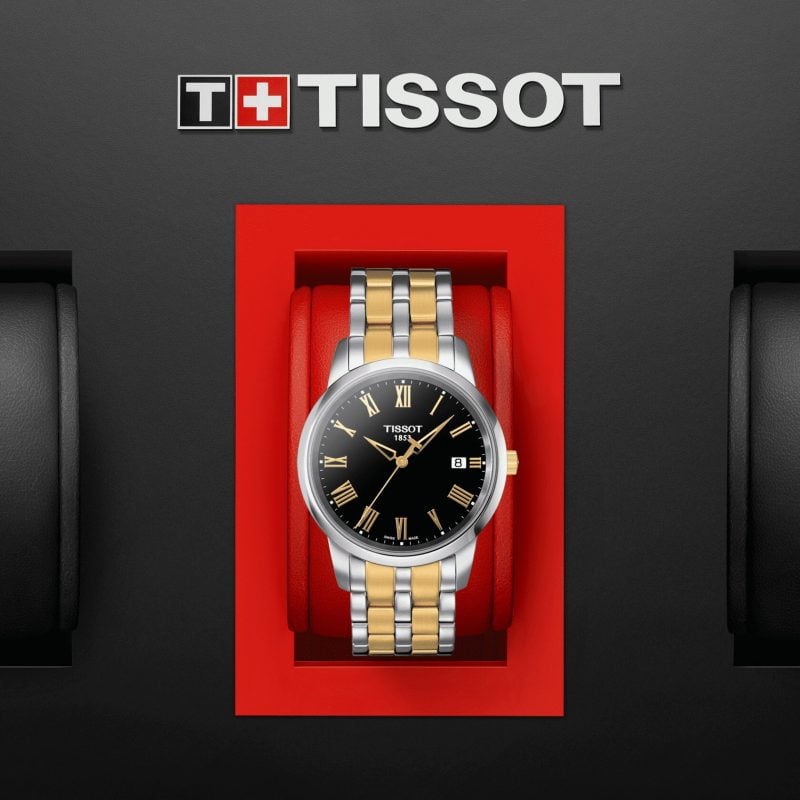 Tissot T Classic Dream Black Dial Two Tone Steel Strap Watch for Men - T033.410.22.053.01 Buy Now By Tissot