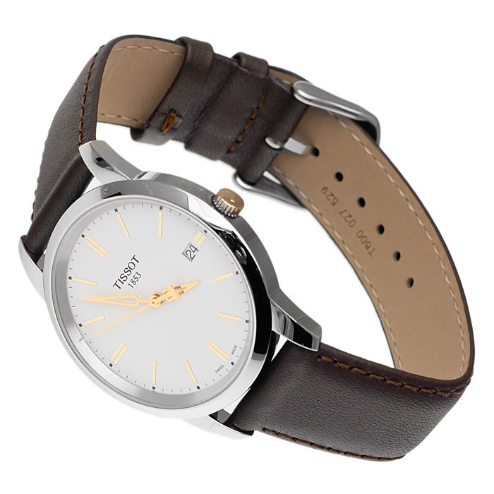 Tissot T Classic Dream White Dial Brown Leather Strap Watch for Men - T033.410.26.011.01 Buy Now By Tissot