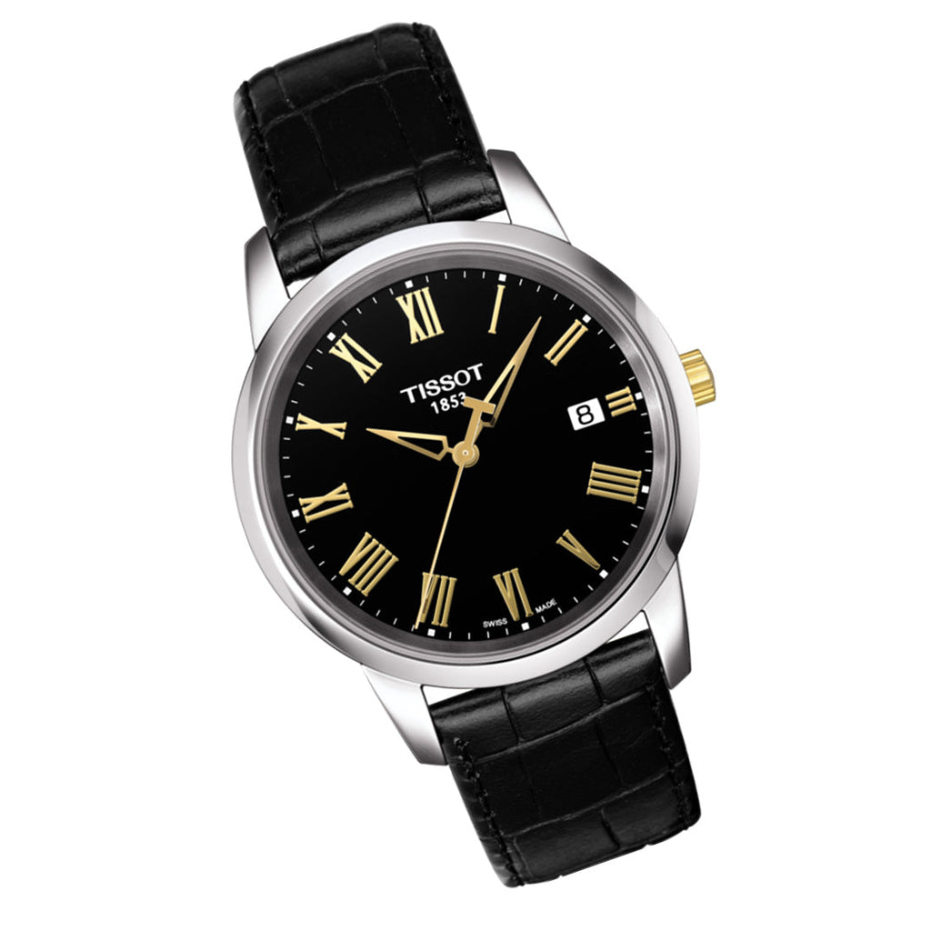 Tissot T Classic Dream Black Dial Black Leather Strap Watch for Men - T033.410.26.053.01 Buy Now By Tissot