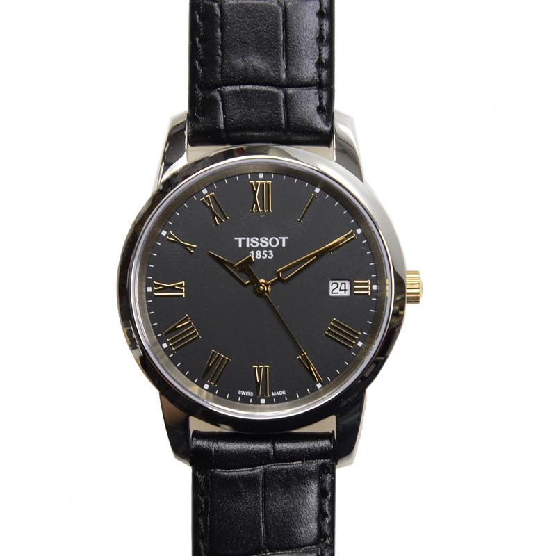 Tissot T Classic Dream Black Dial Black Leather Strap Watch for Men - T033.410.26.053.01 Buy Now By Tissot