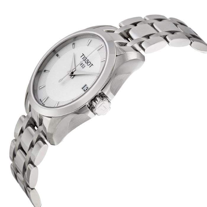 Tissot T Trend Couturier White Dial Silver Steel Strap Watch For Women - T035.210.11.011.00 Buy Now By Tissot