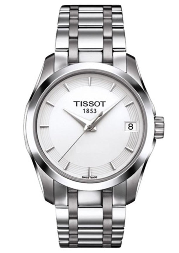 Tissot T Trend Couturier White Dial Silver Steel Strap Watch For Women - T035.210.11.011.00 Buy Now By Tissot