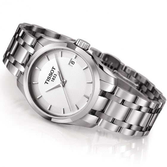 Tissot T Trend Couturier White Dial Silver Steel Strap Watch For Women - T035.210.11.011.00 Buy Now By Tissot
