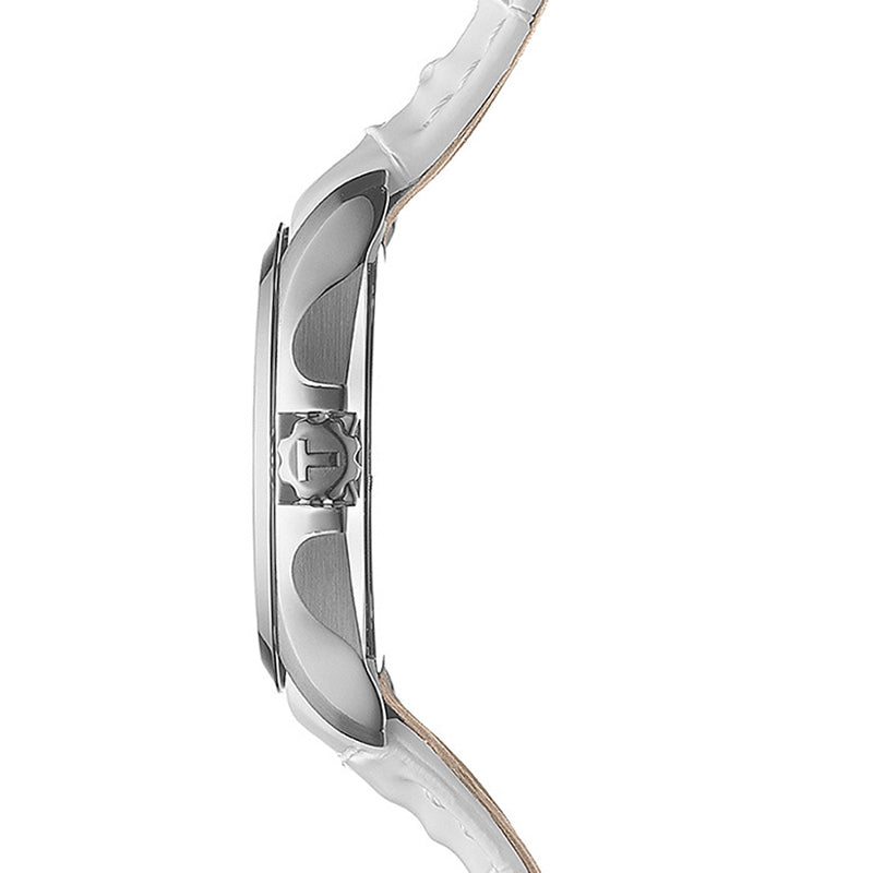 Tissot Couturier Lady Silver Dial White Leather Strap Watch For Women - T035.210.16.011.00 Buy Now By Tissot