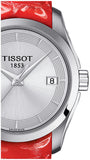 Tissot Couturier Lady Silver Dial Red Leather Strap Watch for Women - T035.210.16.031.01 Buy Now By Tissot