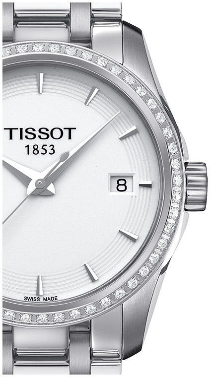 Tissot T Trend Couturier Lady White Dial Watch For Women - T035.210.61.011.00 Buy Now By Tissot