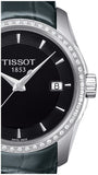 Tissot T Trend Couturier Diamonds Black Dial Black Leather Strap Watch for Women - T035.210.66.051.00 Buy Now By Tissot