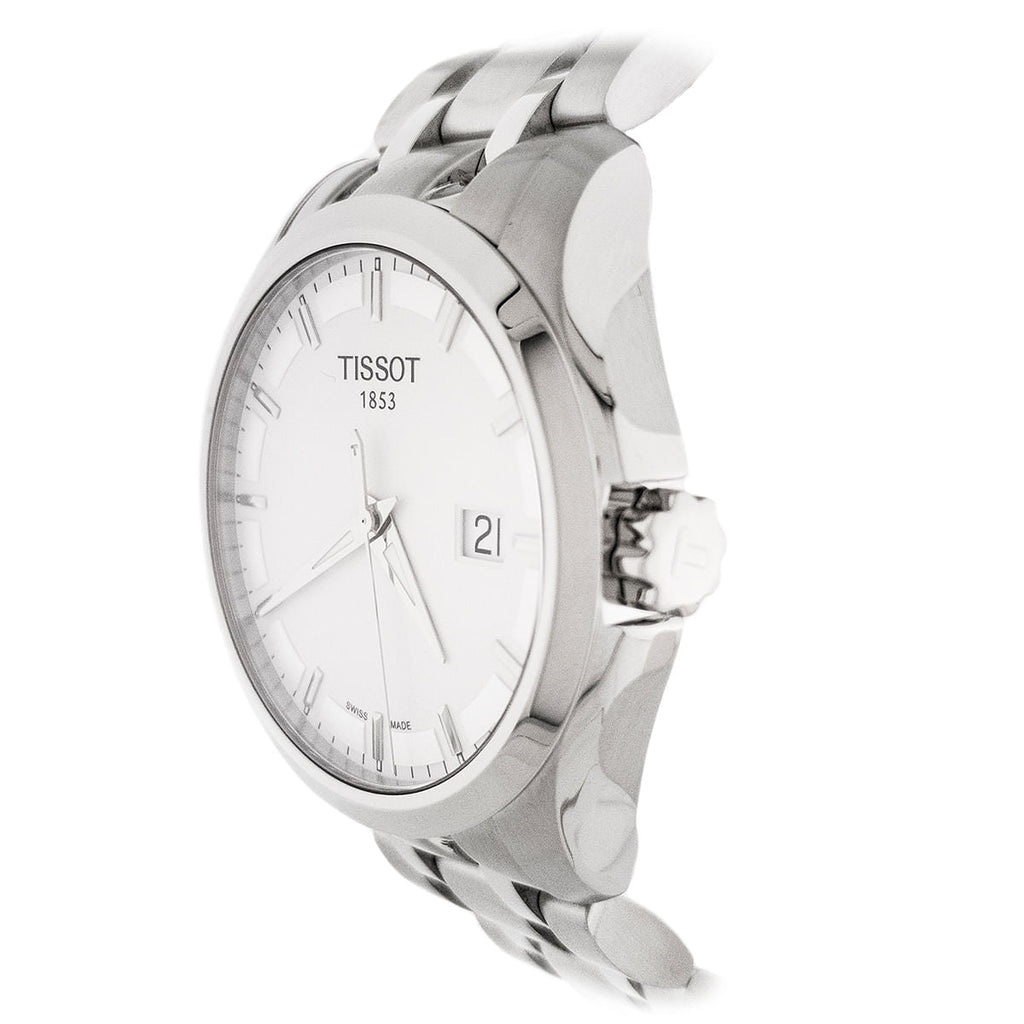 Tissot T Trend Couturier Chronograph White Dial Silver Steel Strap Watch For Men - T035.410.11.031.00 Buy Now By Tissot