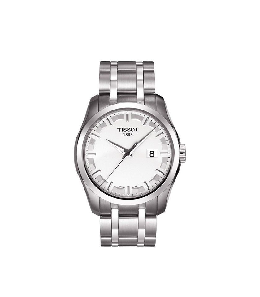 Tissot T Trend Couturier Chronograph White Dial Silver Steel Strap Watch For Men - T035.410.11.031.00 Buy Now By Tissot