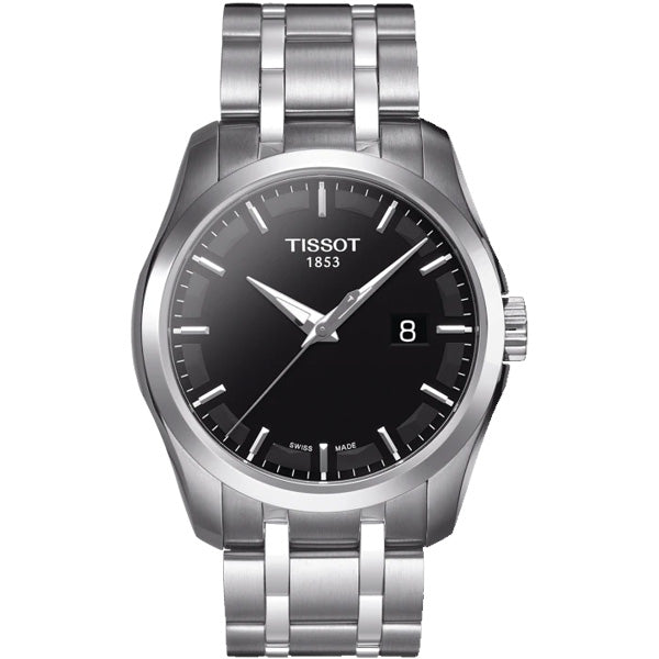 Tissot T Trend Couturier Chronograph Black Dial Silver Steel Strap Watch For Men - T035.410.11.051.00 Buy Now By Tissot